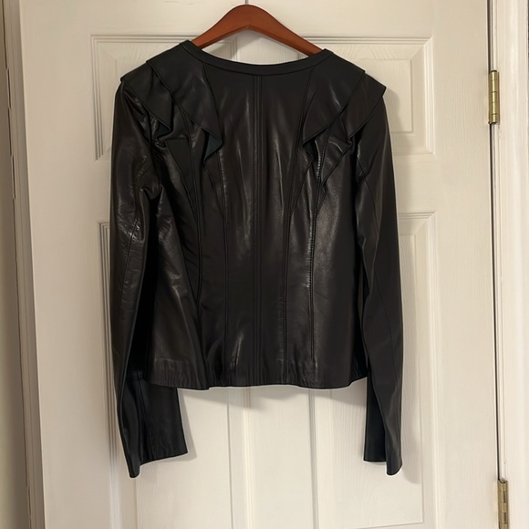 Tory Burch leather jacket size 12 great condition - Picture 7 of 7